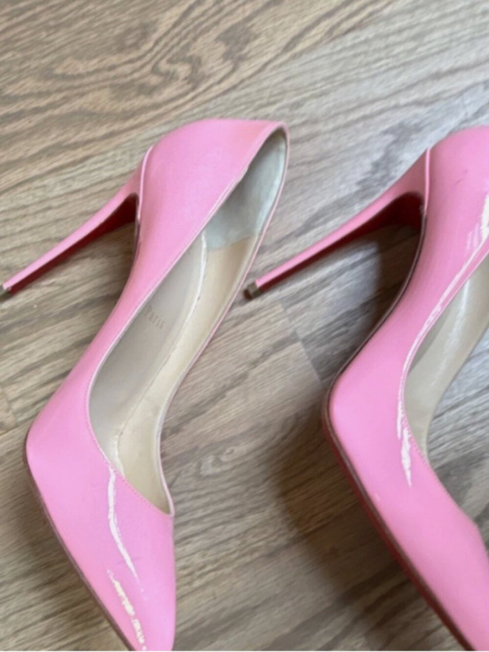 Christian Louboutin Pink Patent Pigalle Follies Size 39 - Picture 2 of 4
